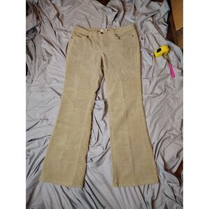 Tint Corduroy Pants Womens 14 36x31 Tan Flare Stretch Casual Retro Office Boot